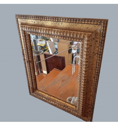 Comprar espejo grande dorado de madera antiguo con remate